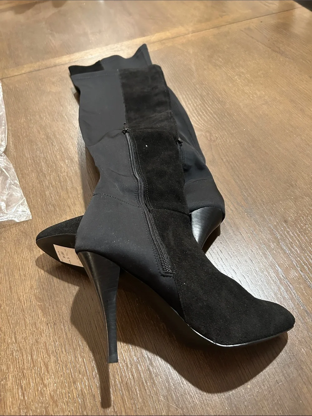 Carlos Santana Black Over-the-Knee Stiletto Boots